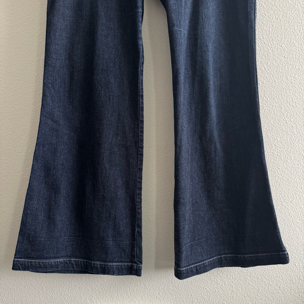 J. Jill Flare Leg Dark Wash Blue Jeans Cotton Stretch - Picture 6 of 11